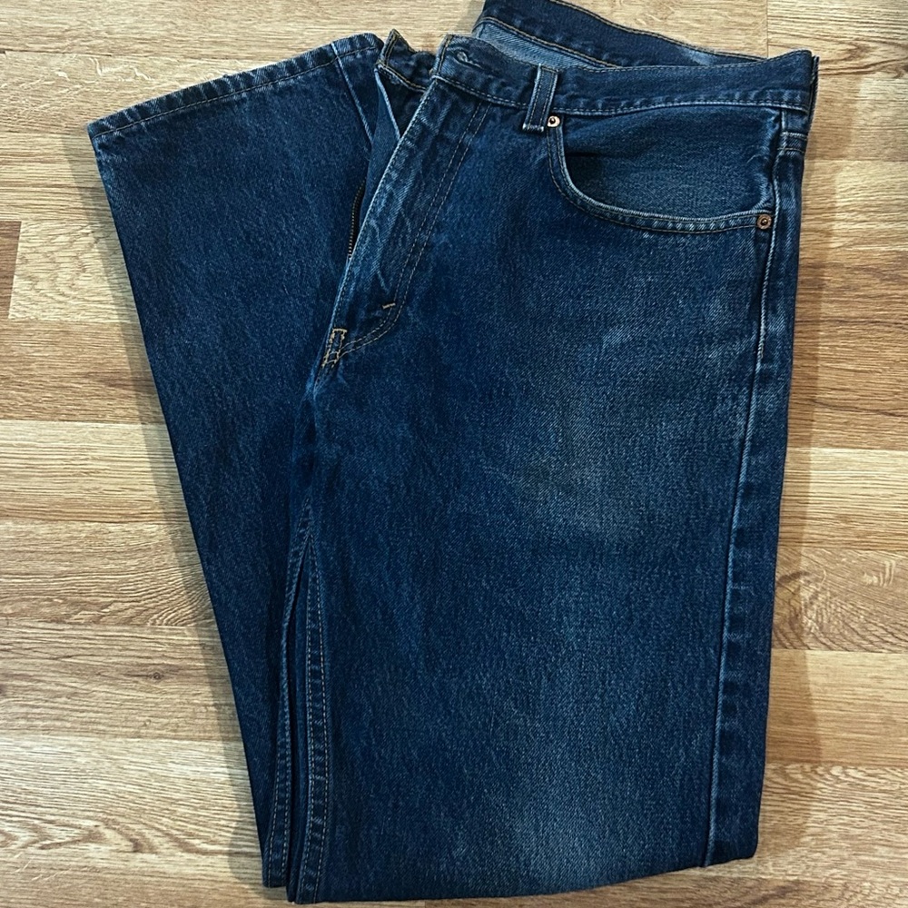 Classic Dark Blue Straight Men's Jeans